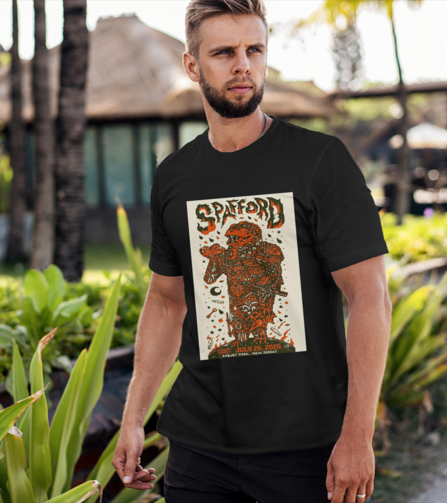 Spafford Asbury Park New Jersey Concert July 26 2026 Skeleton Spacesuit T-Shirt
