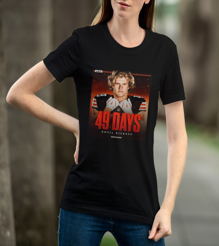 49 Days Until Kickoff NFL Countdown Ticketmaster Promotion T-Shirt