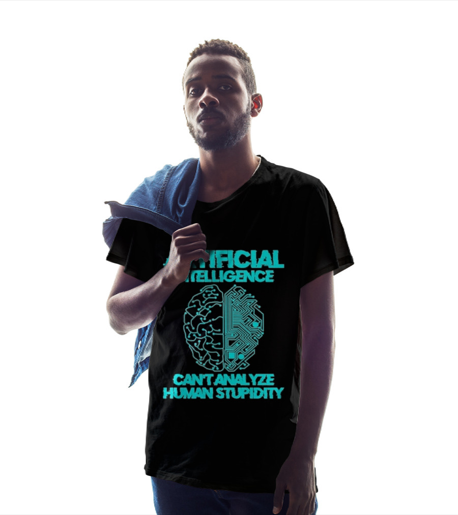 Artificial Intelligence Circuit Brain Can't Analyze Human Stupidity T-Shirt