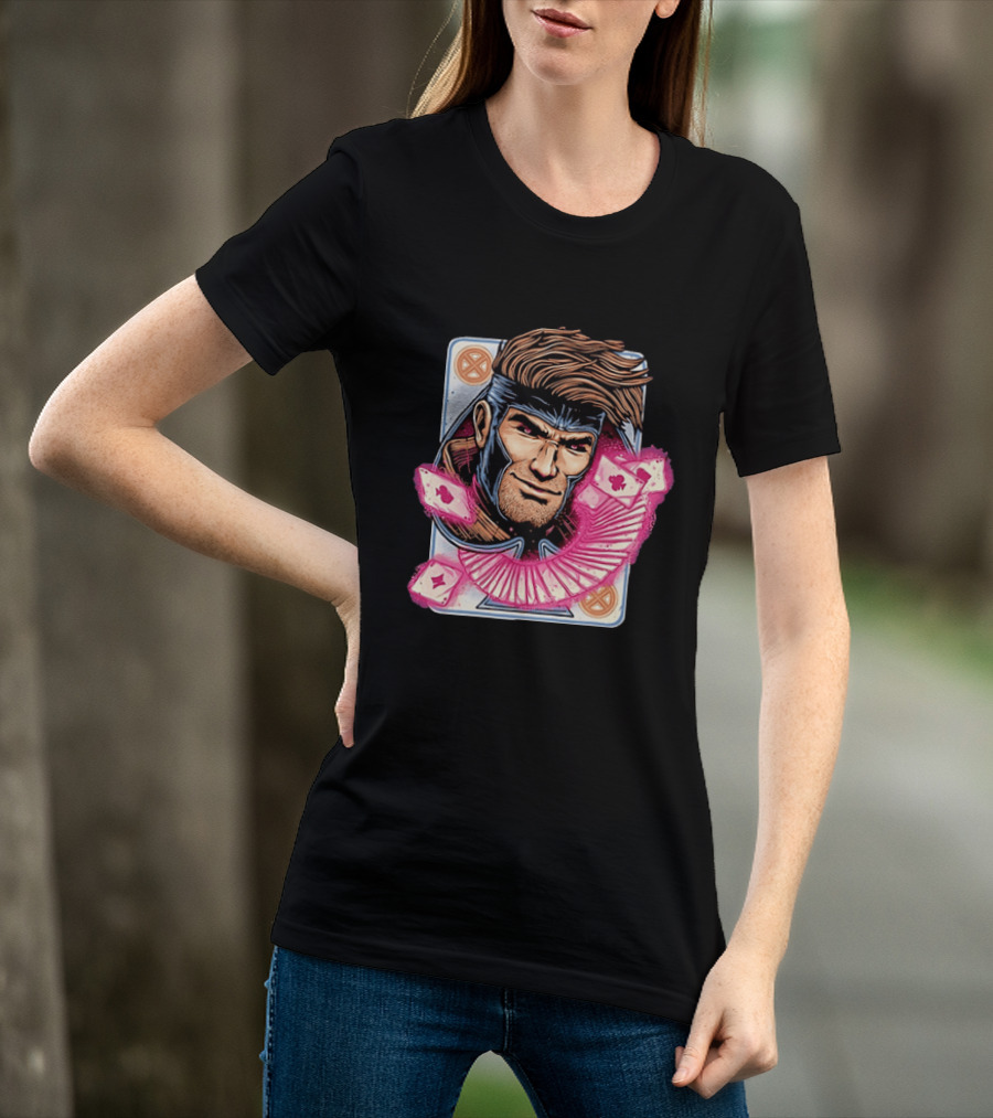 Marvel Gambit X Men Playing Card Super Hero T-Shirt