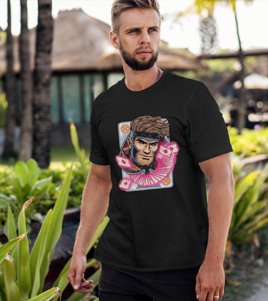 Marvel Gambit X Men Playing Card Super Hero T-Shirt