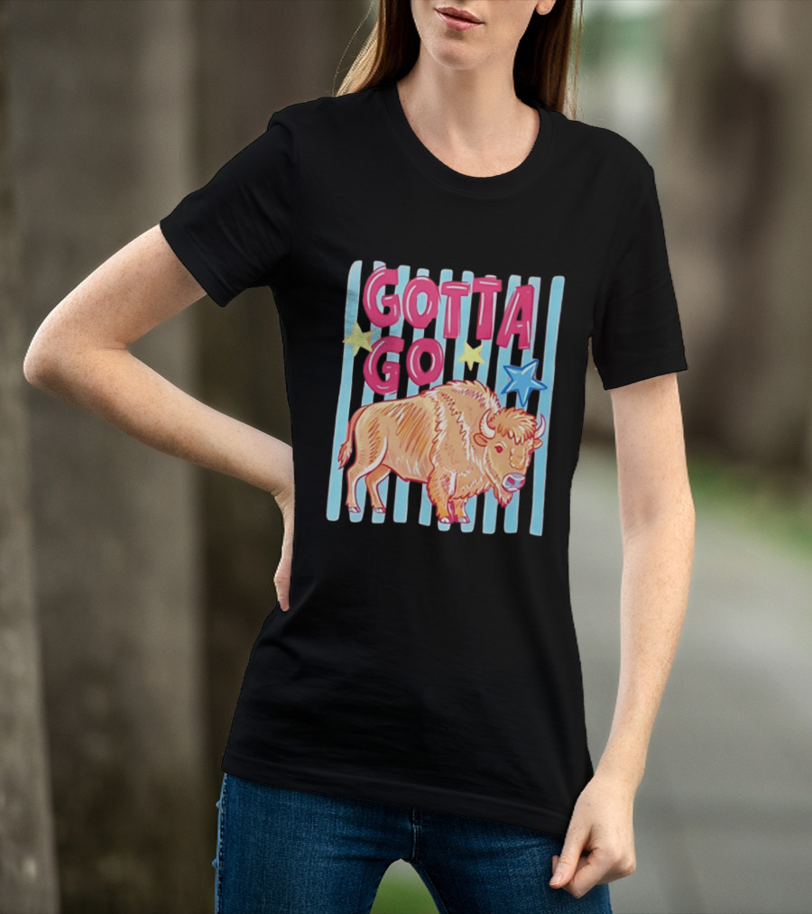Gotta Go Buffalo Stars Stripes Wildlife Bison T-Shirt