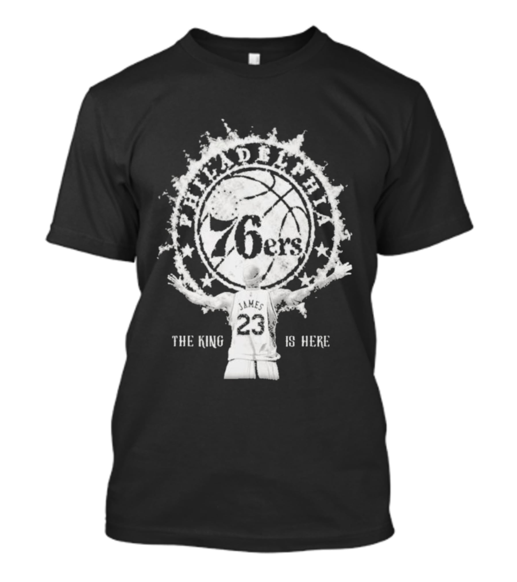 LeBron Philly 76ers The King Is Here 23 T-Shirt