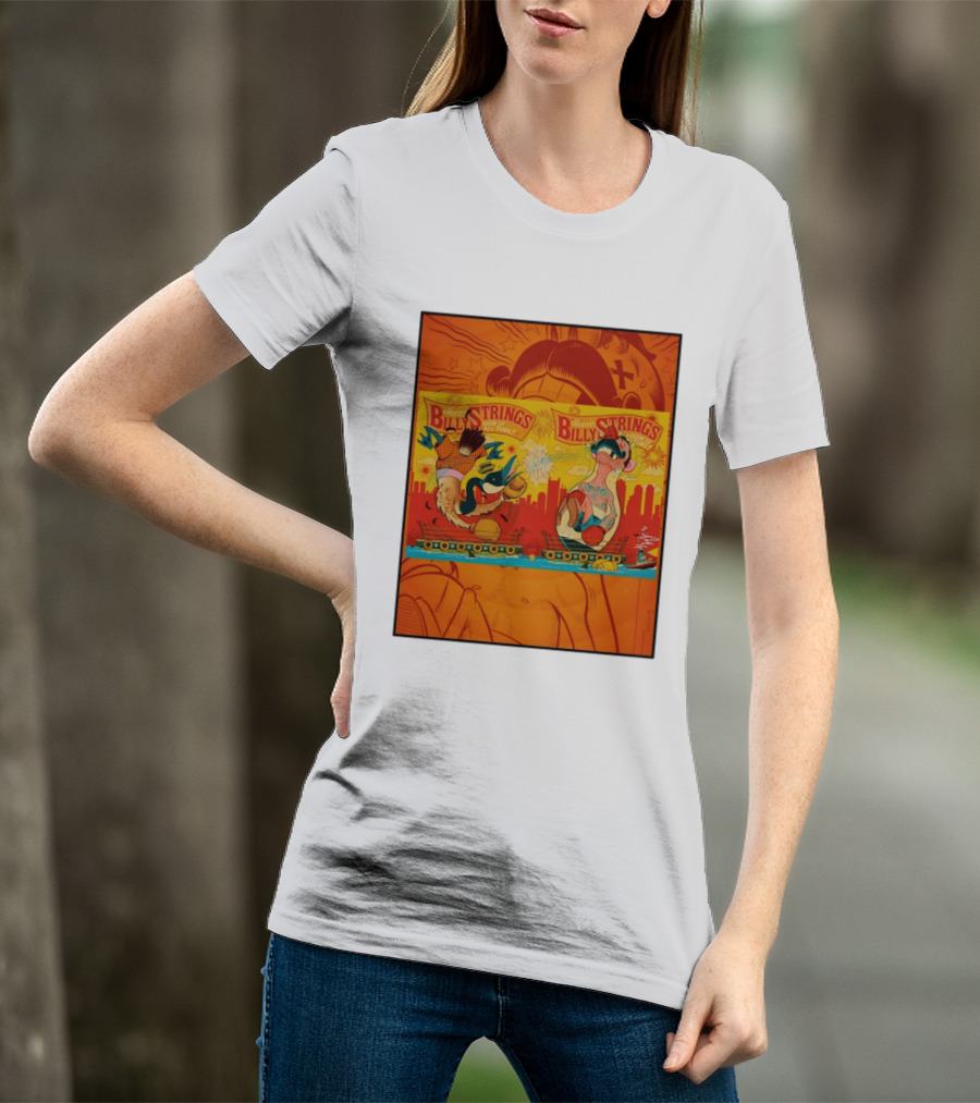 Billy Strings Greatest Show Of All Time Boxing Panels Playful Cartoon T-Shirt