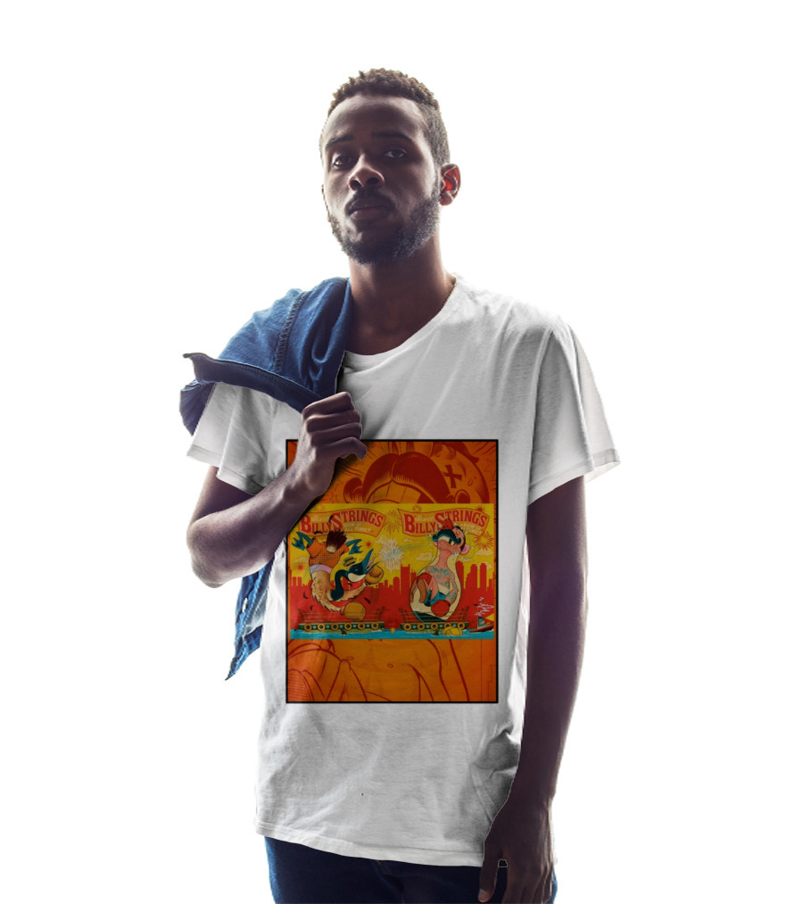 Billy Strings Greatest Show Of All Time Boxing Panels Playful Cartoon T-Shirt