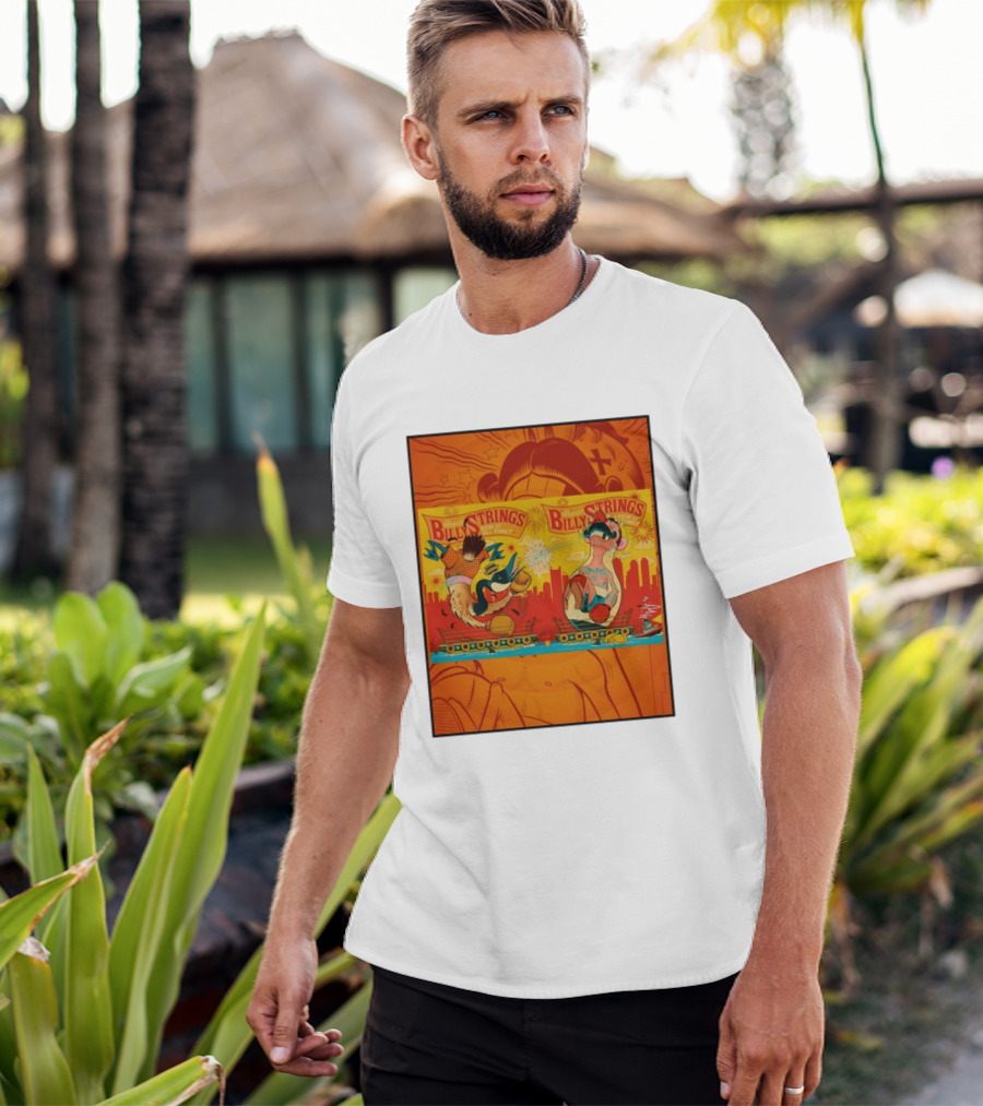 Billy Strings Greatest Show Of All Time Boxing Panels Playful Cartoon T-Shirt