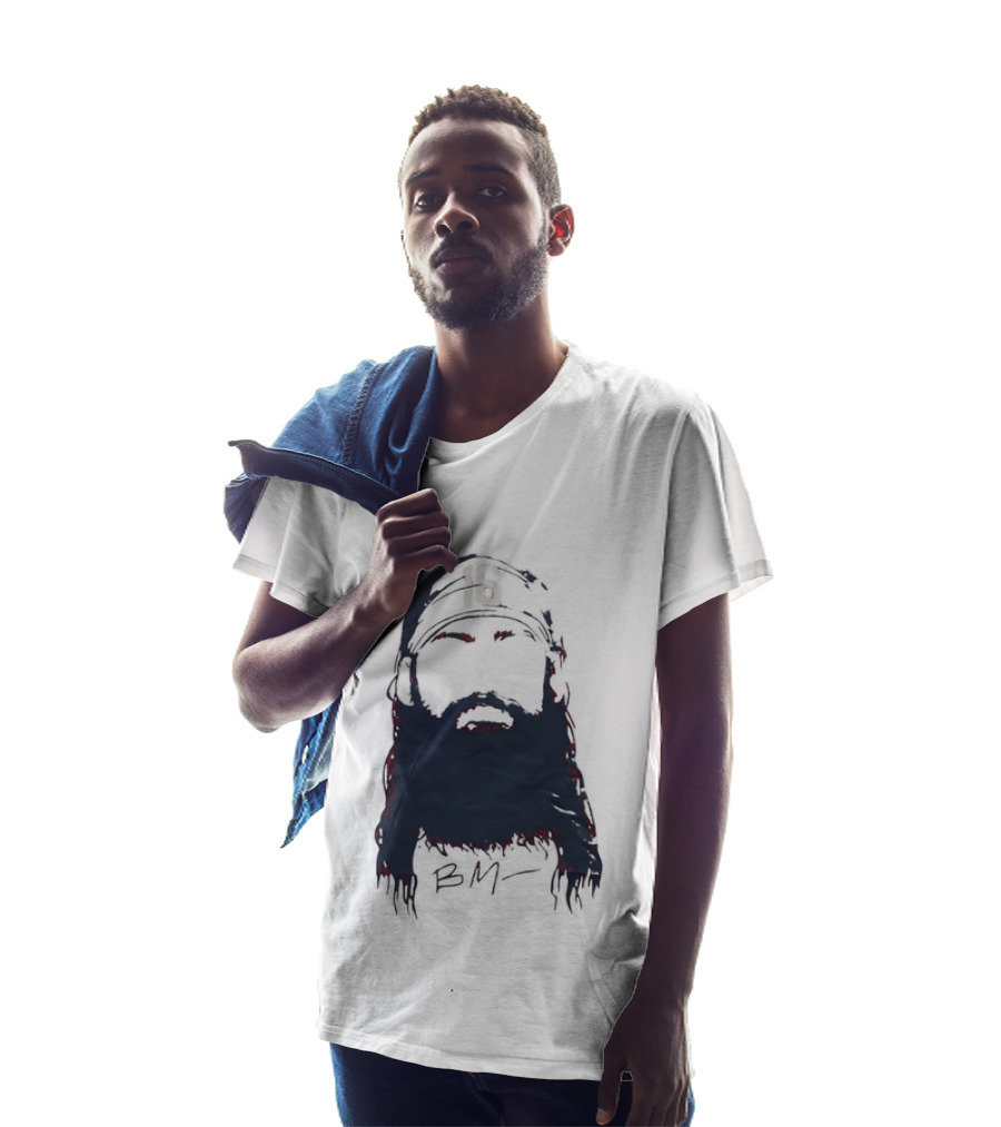 Brandon Marsh 16 Philadelphia Phillies Beard Silhouette BM Cap T-Shirt