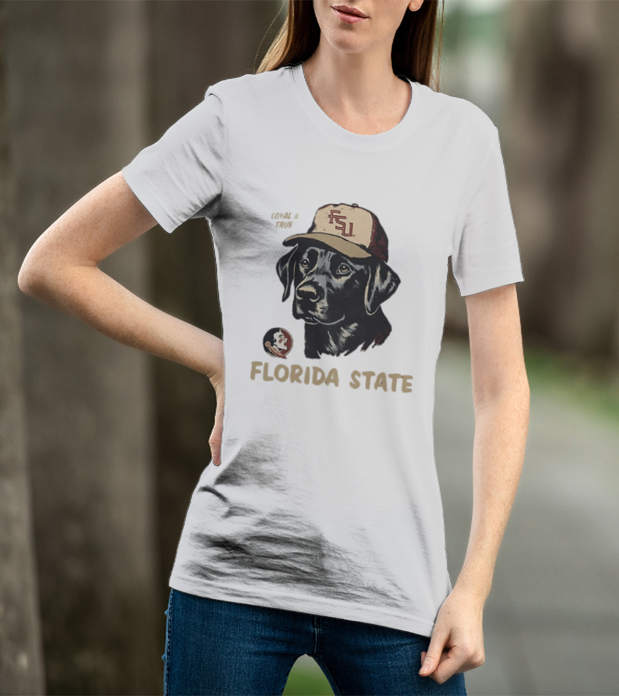 Florida State Loyal And True Labrador Retriever FSU Hat Fan Gear T-Shirt