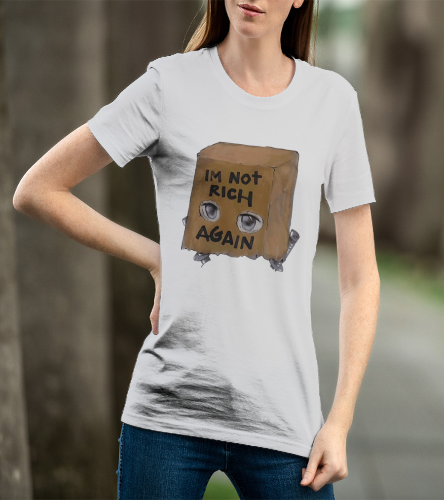 I'm Not Rich Again Paper Bag Anime Eyes T-Shirt