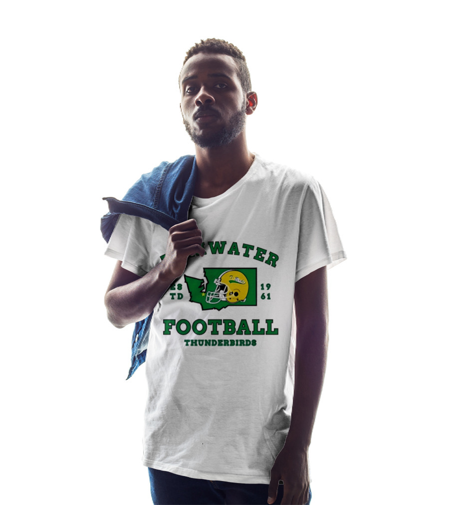 Tumwater Football Thunderbirds 1961 Estd Helmet And Washington State T-Shirt