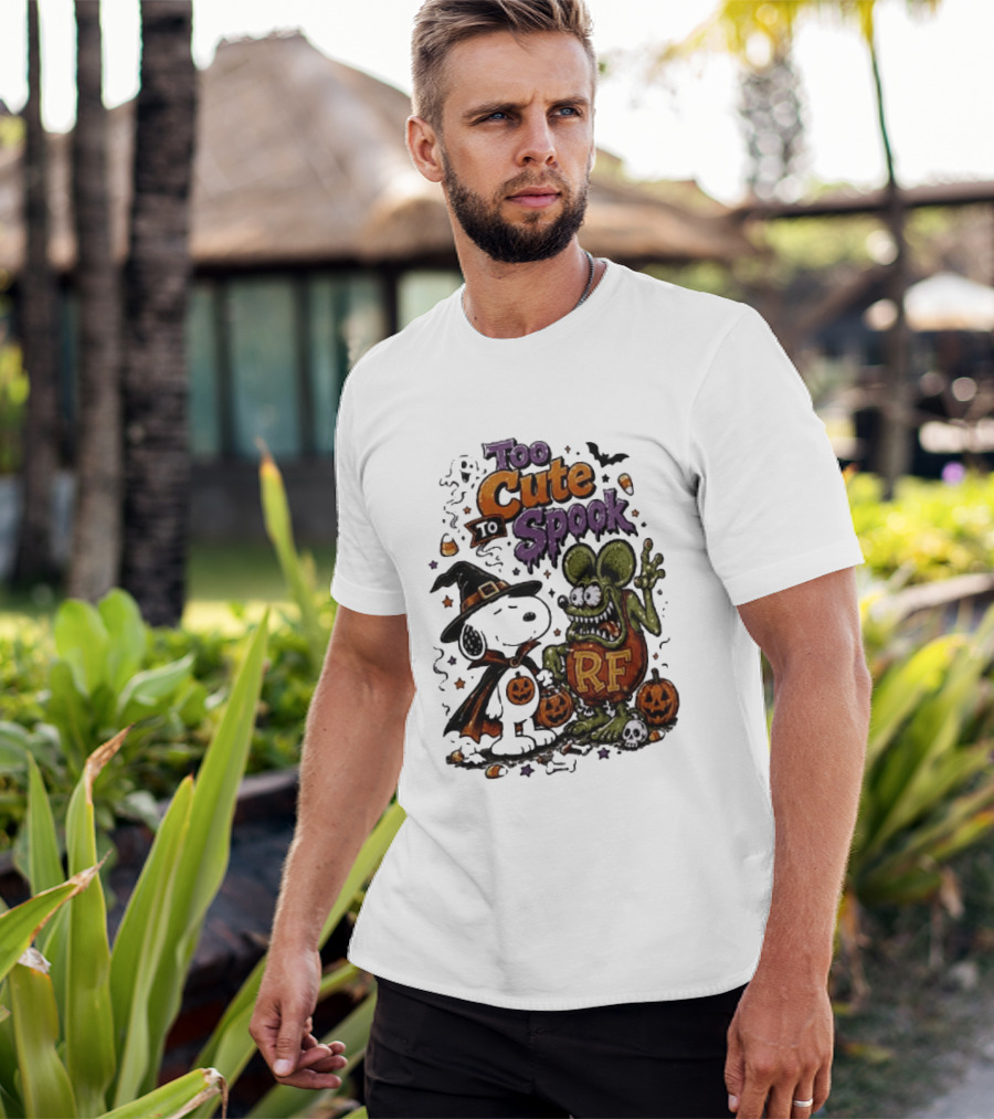 Too Cute To Spook Peanuts Snoopy X Rat Fink Halloween T-Shirt