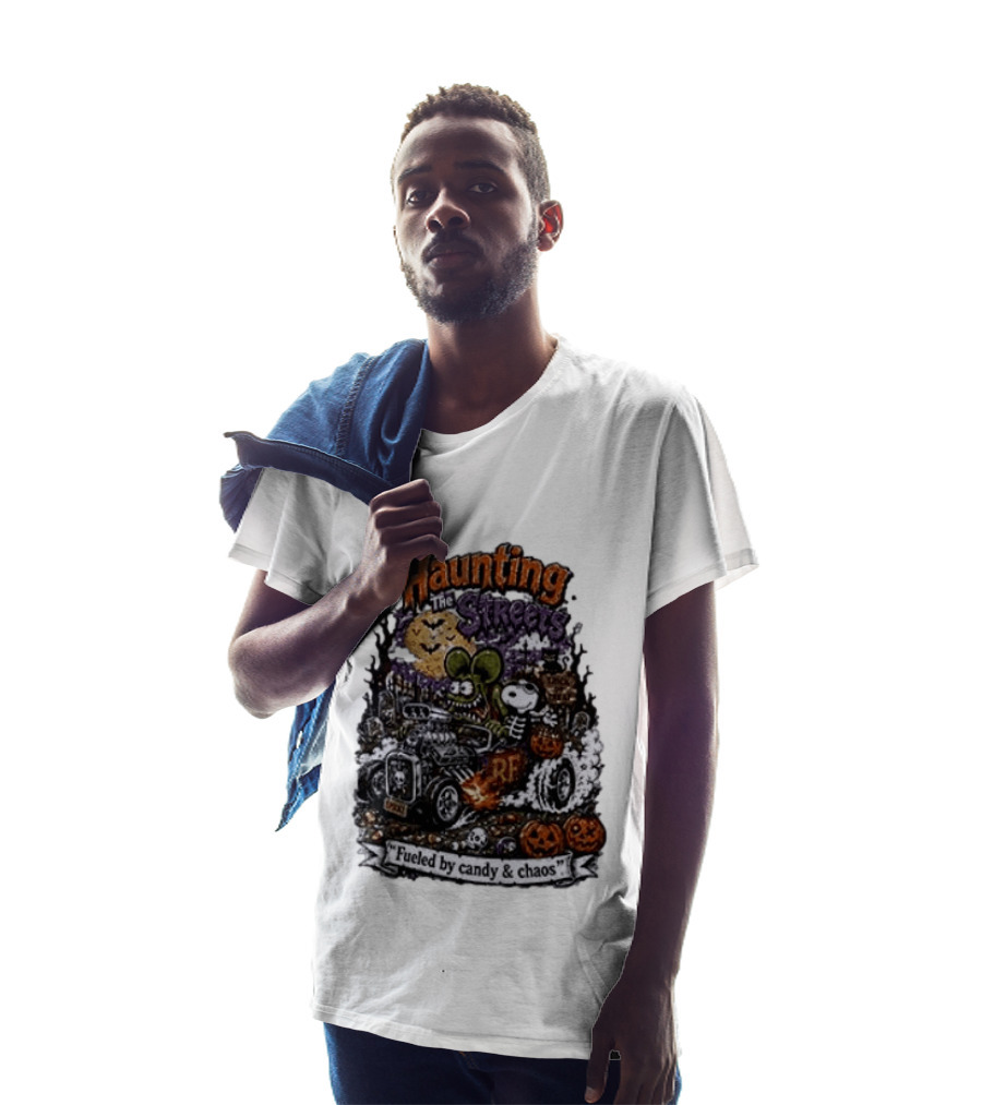 Peanuts Snoopy X Rat Fink Haunting The Streets Fueled By Candy & Chaos Halloween T-Shirt