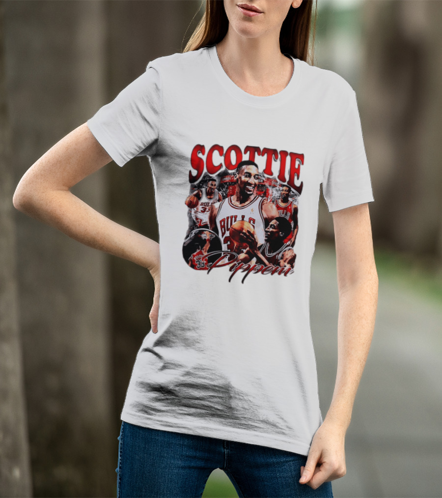 Scottie Pippen Chicago Bulls Basketball Legend 33 T-Shirt