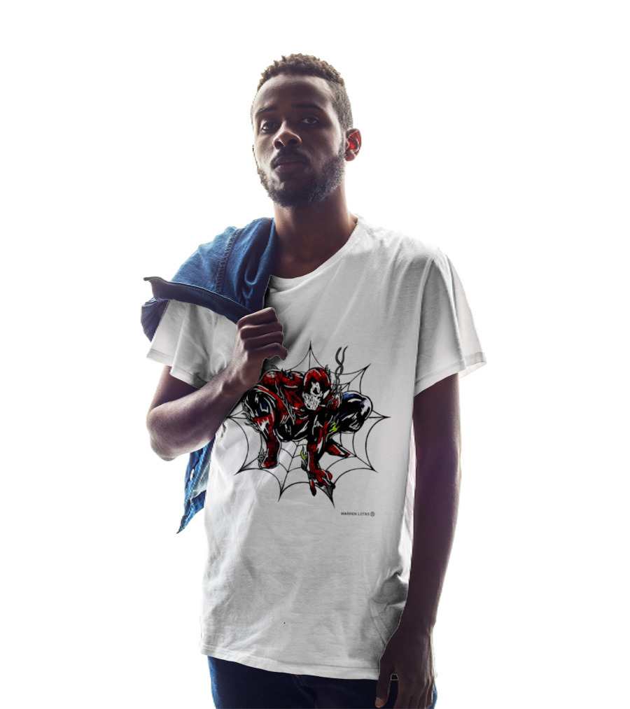 Spider Man Marvel Comics Warren Lotas Skull Web T-Shirt