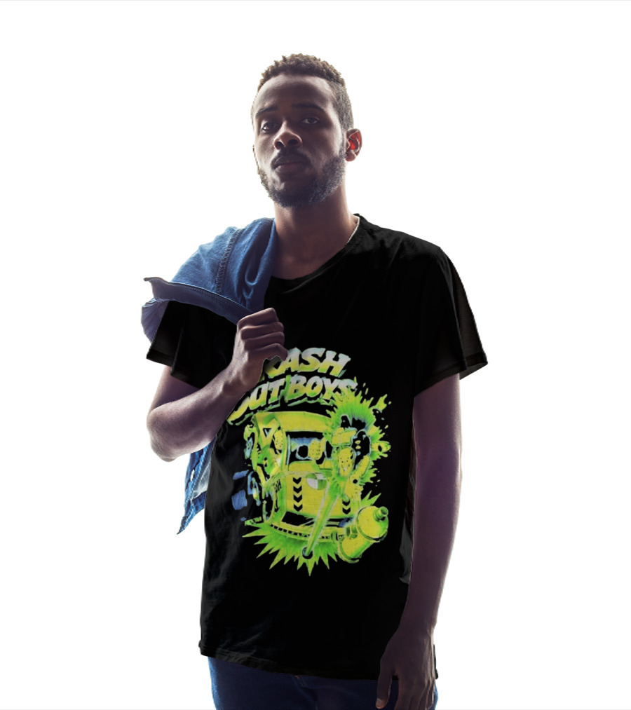 Adrien Broner Crash Out Boys Reven Brand Explosive Cartoon Car Scene T-Shirt