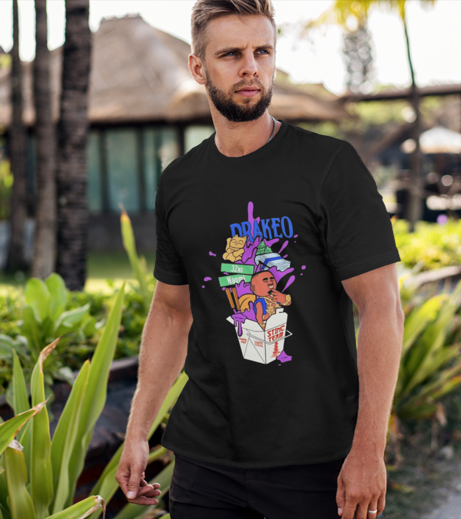 Drakeo The Ruler Stinc Team 32nd Naomi Lucky Cat And Chopsticks T-Shirt