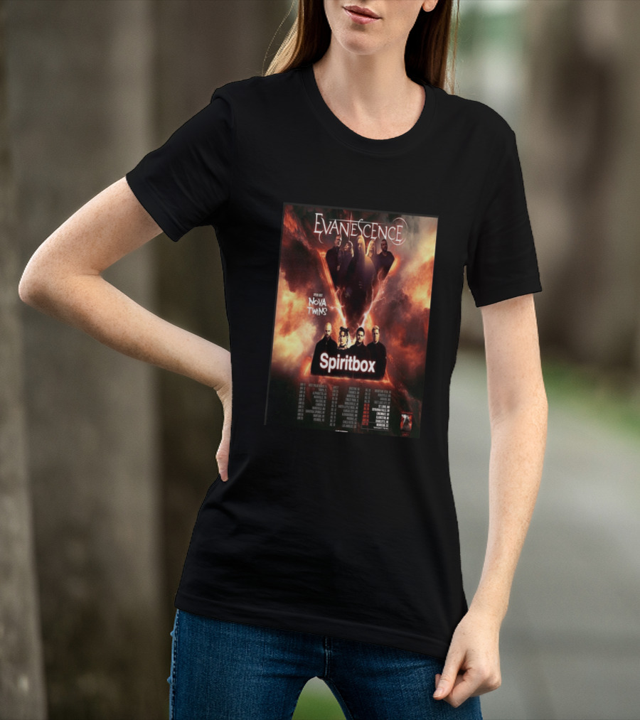 Evanescence US Tour 2026 Featuring Nova Twins And Spiritbox T-Shirt