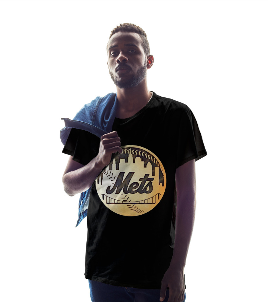 New York Mets Baseball Skyline Bridge MLB T-Shirt