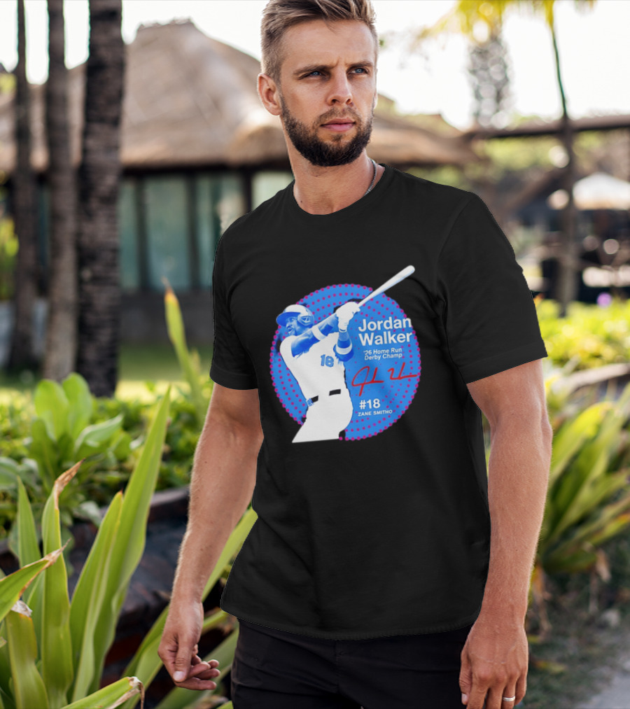 Jordan Walker 2026 Home Run Derby Champ Signature #18 Zane Smith T-Shirt