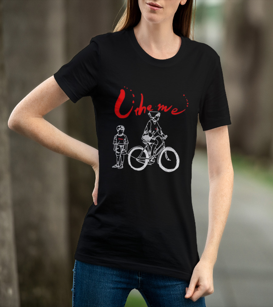 Utheme Rider And Standing Boy Cycling Sport Scene T-Shirt