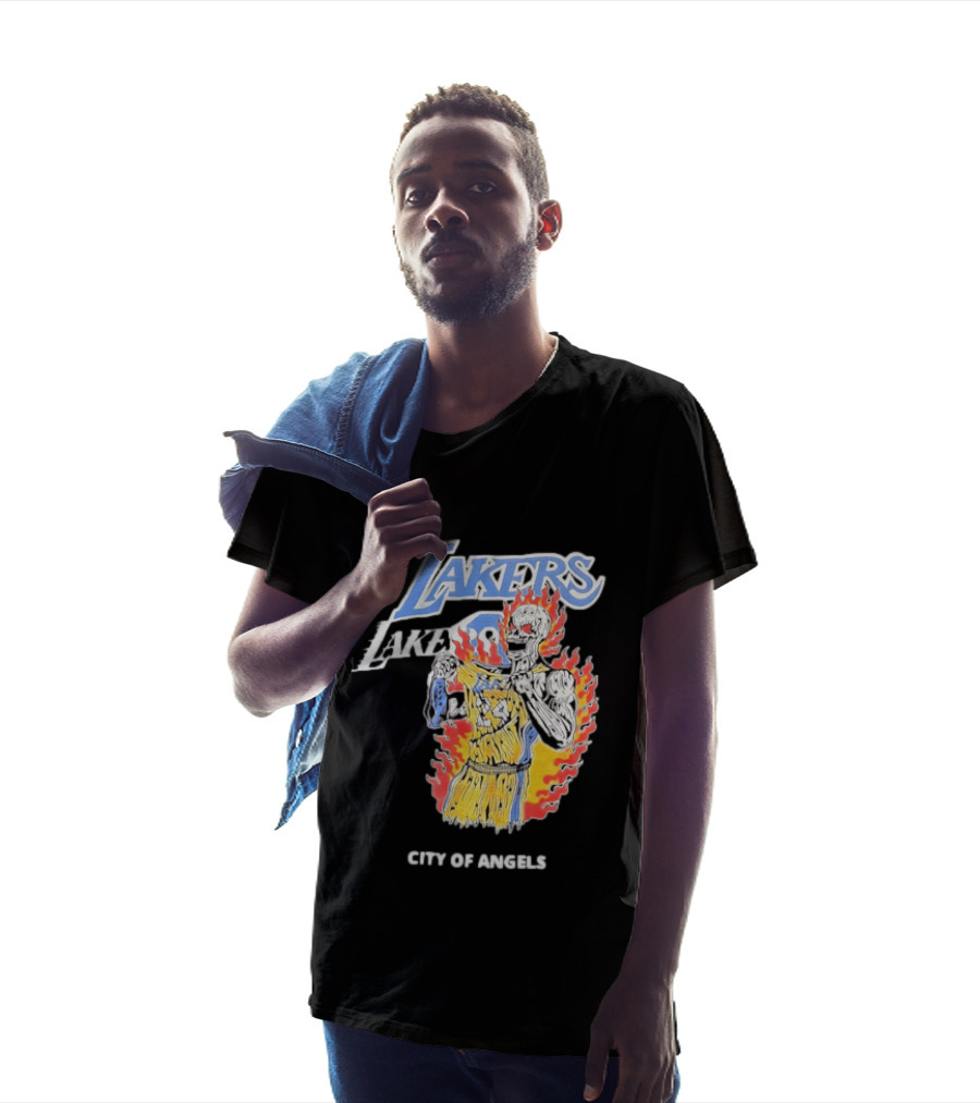 Los Angeles Lakers City Of Angels 24 Kobe Bryant Basketball T-Shirt