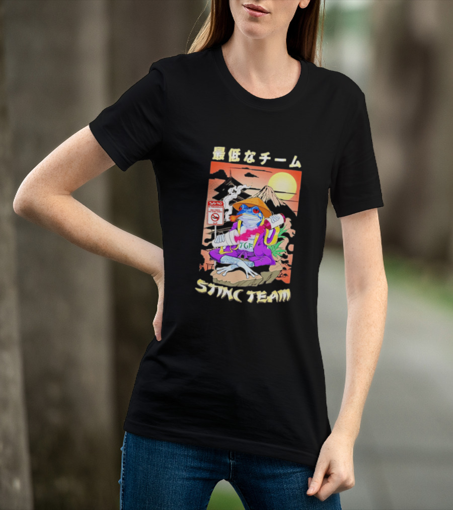 Stinc Team TGF Frog Smoking Japanese T-Shirt