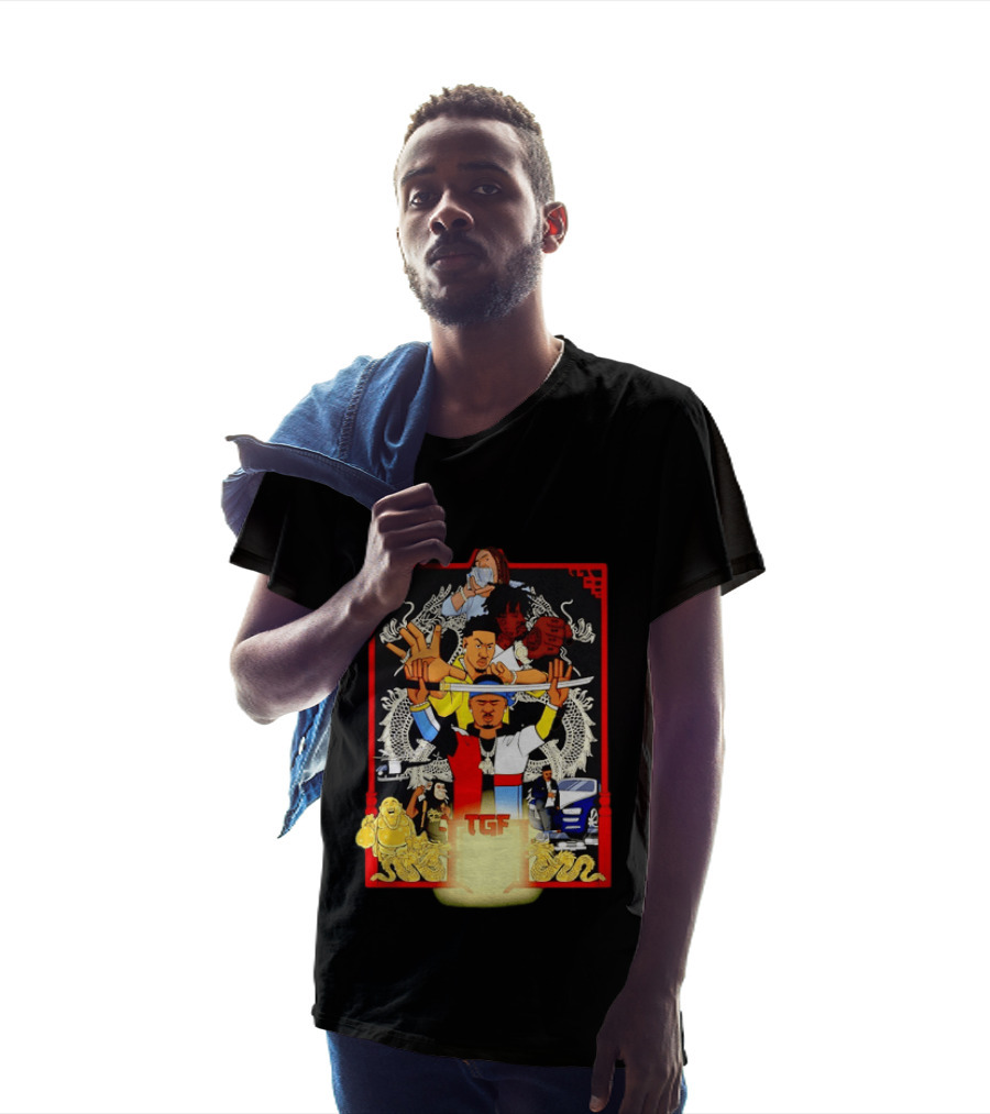 TGF Stinc Team Collage Streetwear Urban Dragons And Cars T-Shirt