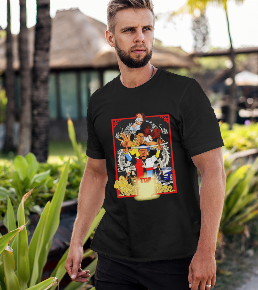TGF Stinc Team Collage Streetwear Urban Dragons And Cars T-Shirt