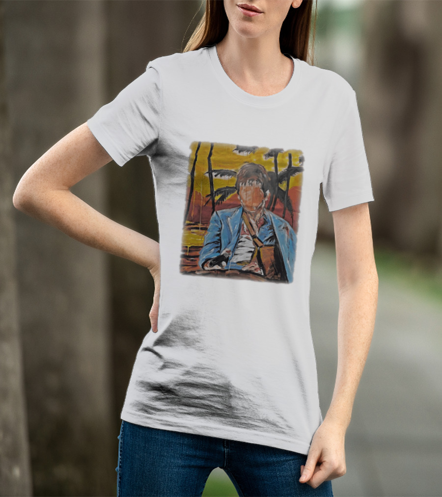 Al Pacino Tony Montana Scarface Oil Painting T-Shirt