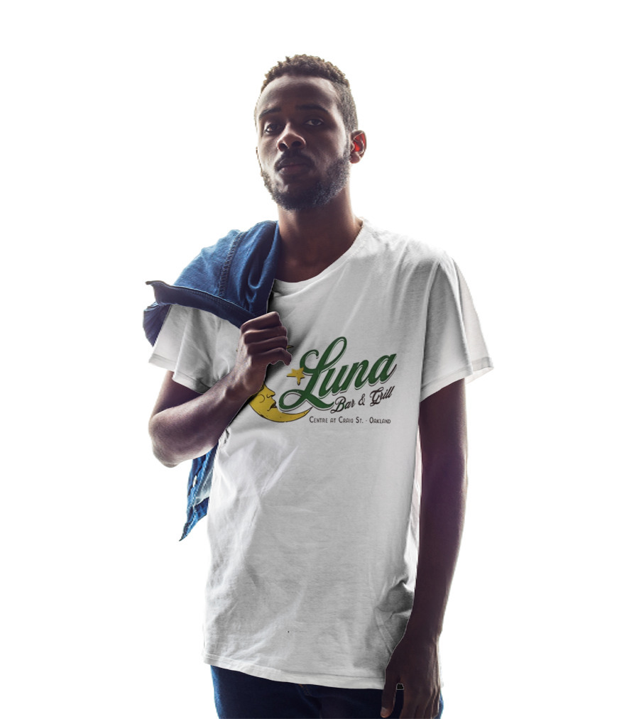 Luna Bar And Grill Centre At Craig St Oakland Moon And Stars T-Shirt