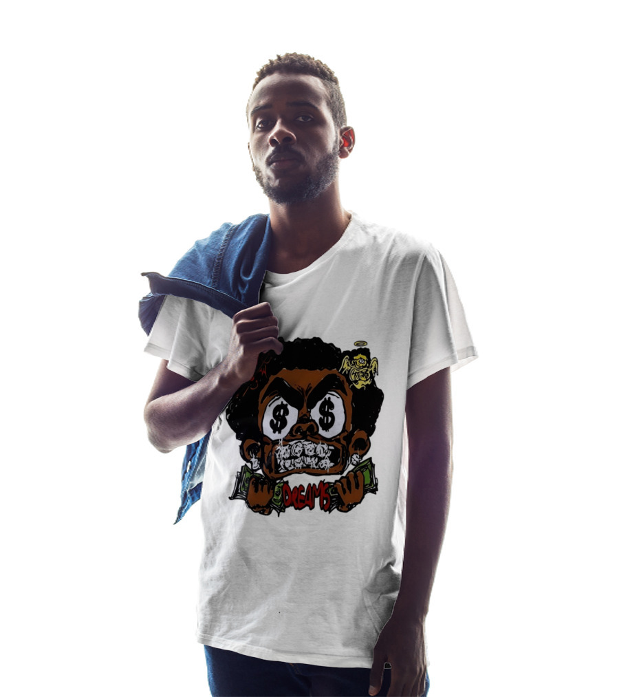 Dreams Money Cartoon Streetwear Dollar Eye Angel Devil T-Shirt