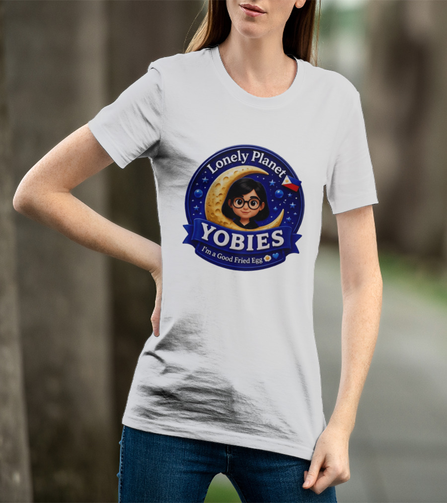 Lonely Planet Yobies I'm A Good Fried Egg Moon And Stars T-Shirt