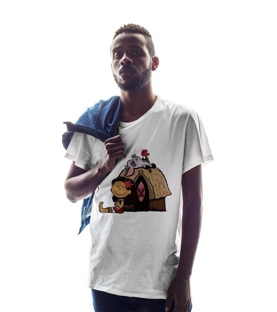 Moana Pua Heihei Peanuts Doghouse Cartoon T-Shirt
