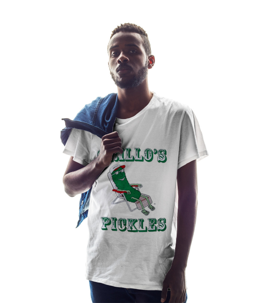 Grillo's Pickles Chill Pickle Relaxing In Chair T-Shirt