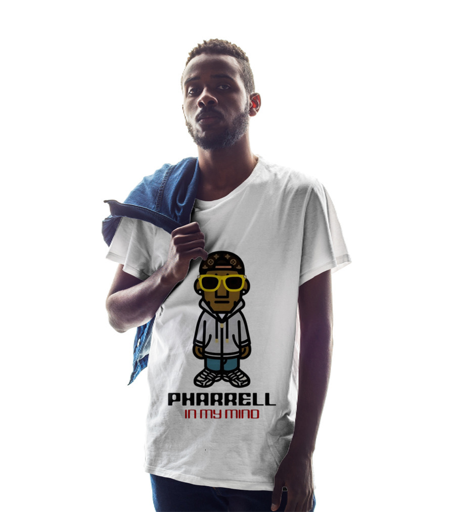 Pharrell In My Mind Cartoon Style Yellow Glasses T-Shirt