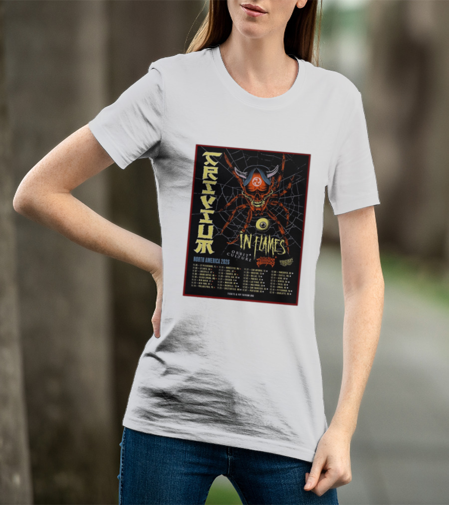 Trivium In Flames Orbit Culture Fit For An Autopsy North America 2026 Tour Dates And Locations T-Shirt