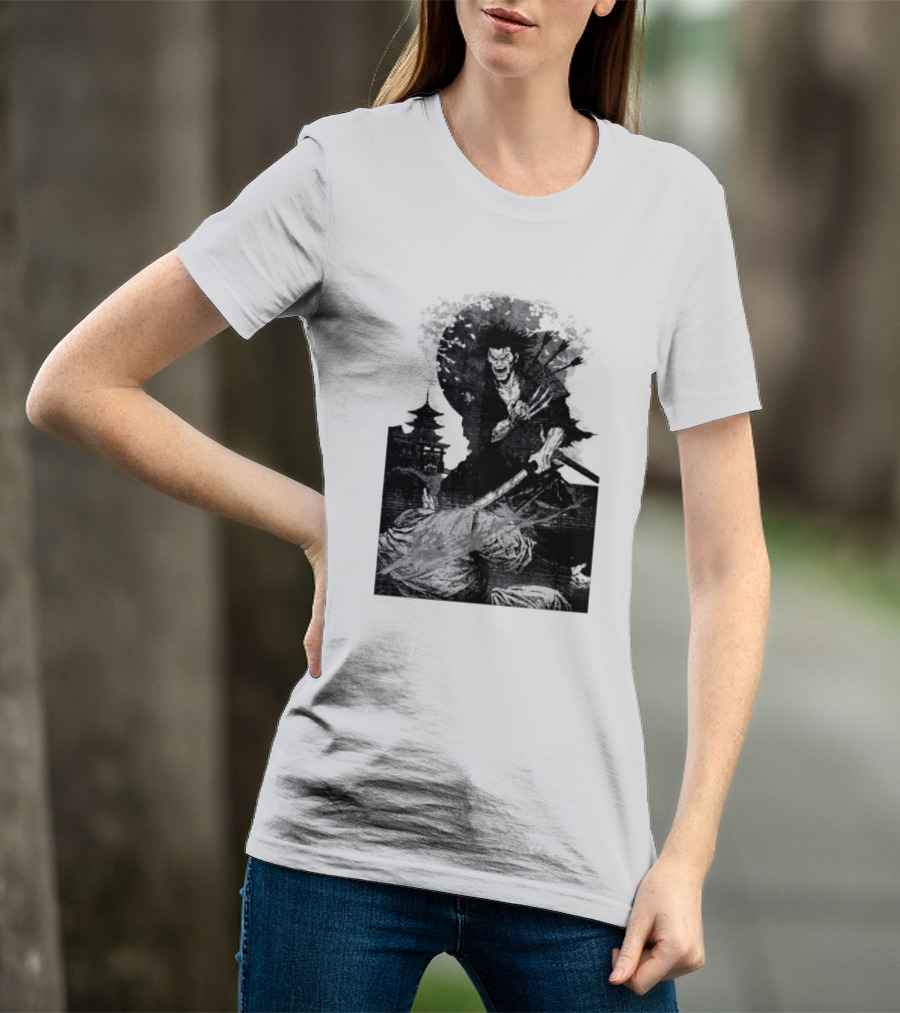 Wolverine Logan Marvel Comics Samurai Japan Sakura Cherry Blossoms Battling Warrior Scene T-Shirt