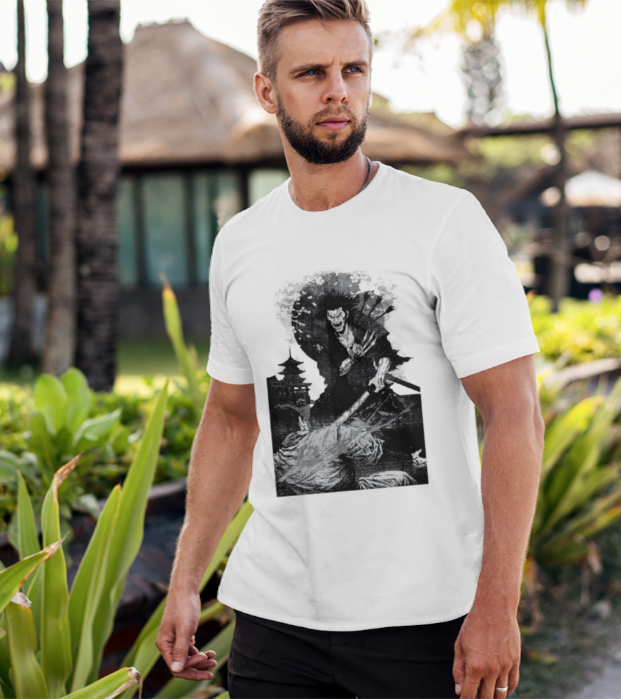 Wolverine Logan Marvel Comics Samurai Japan Sakura Cherry Blossoms Battling Warrior Scene T-Shirt