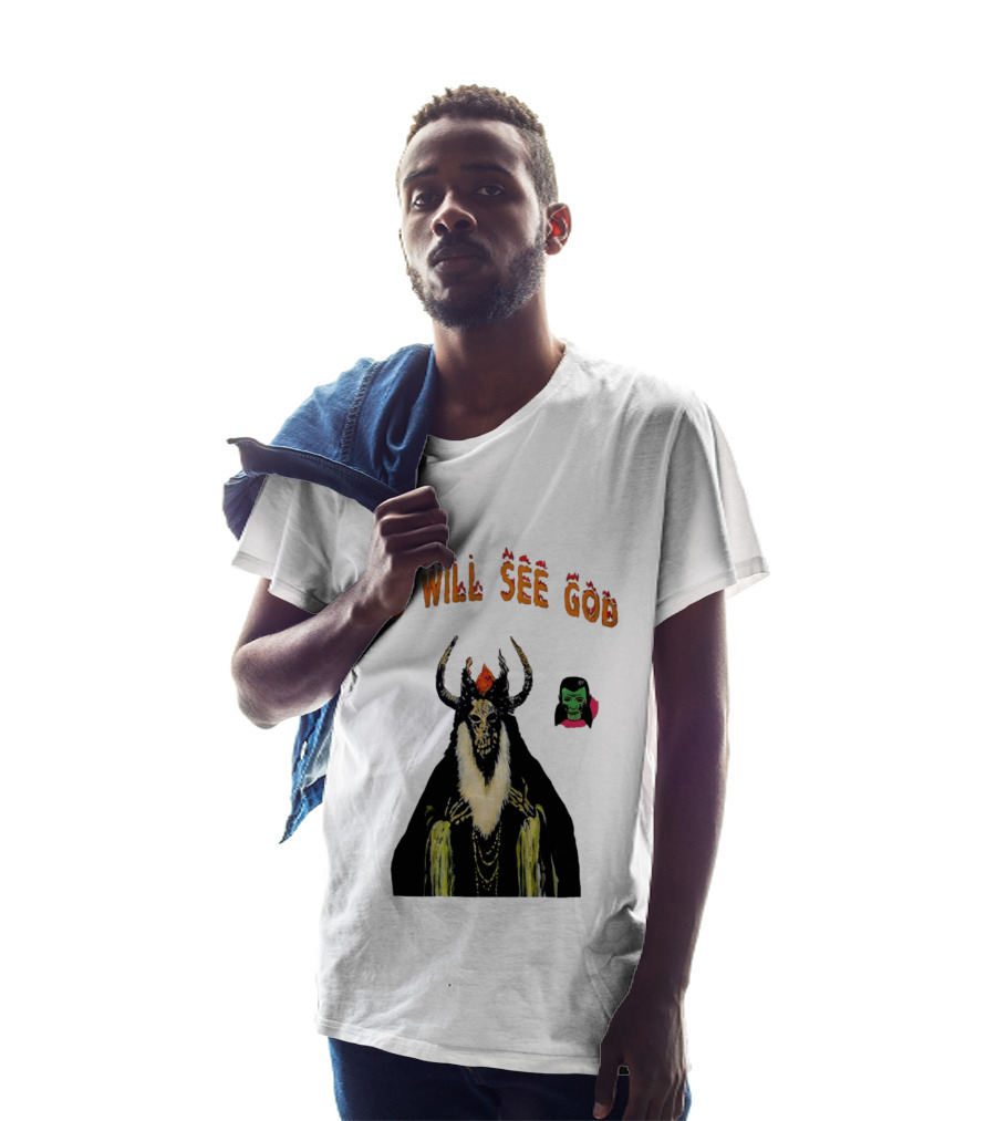 You Will See God Demon Occult Satanic Horror Green Masked Face T-Shirt