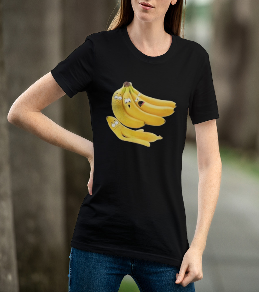 Funny Banana Massacre Organic Bunch Faces T-Shirt