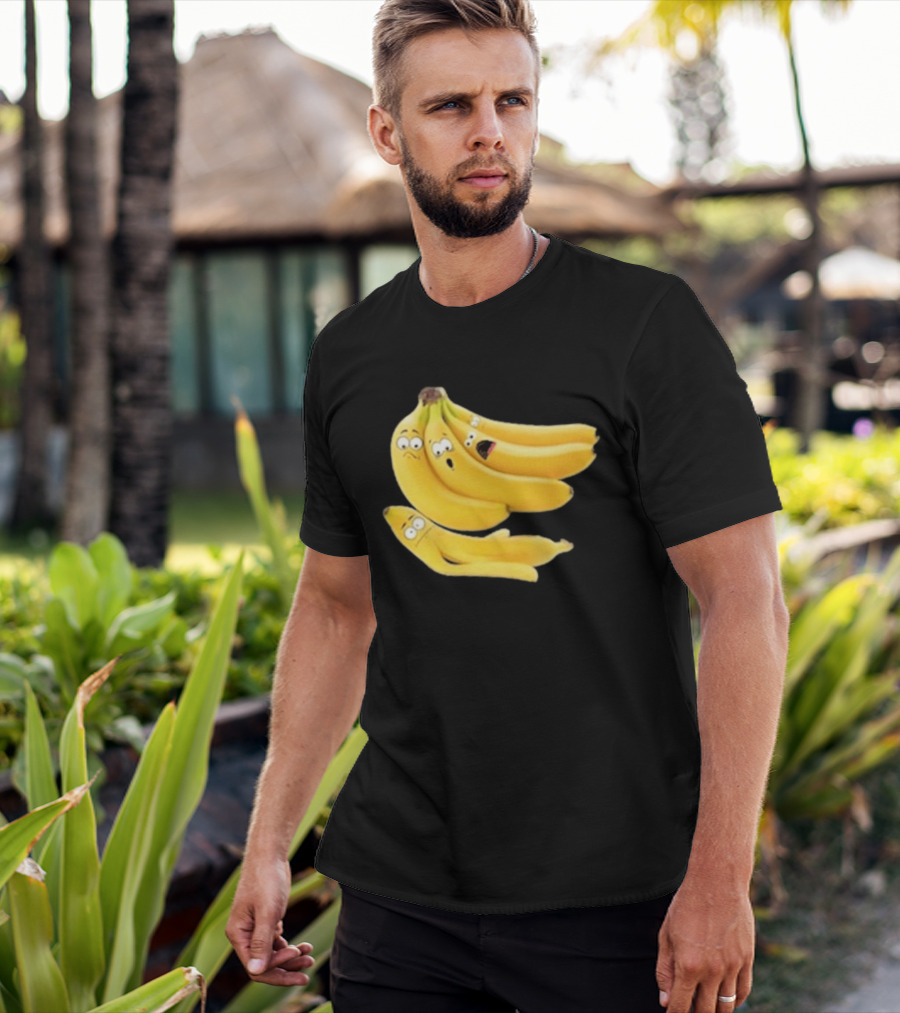 Funny Banana Massacre Organic Bunch Faces T-Shirt