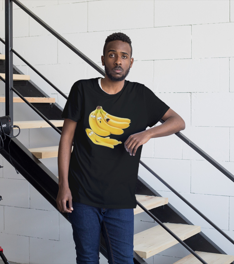 Funny Banana Massacre Organic Bunch Faces T-Shirt