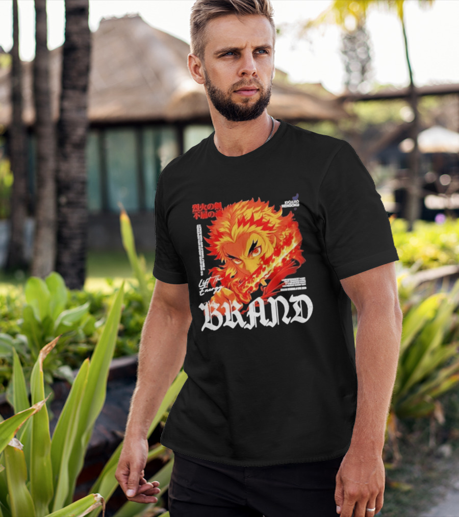 Kyojuro Rengoku Lift The Energy Flame Sword T-Shirt