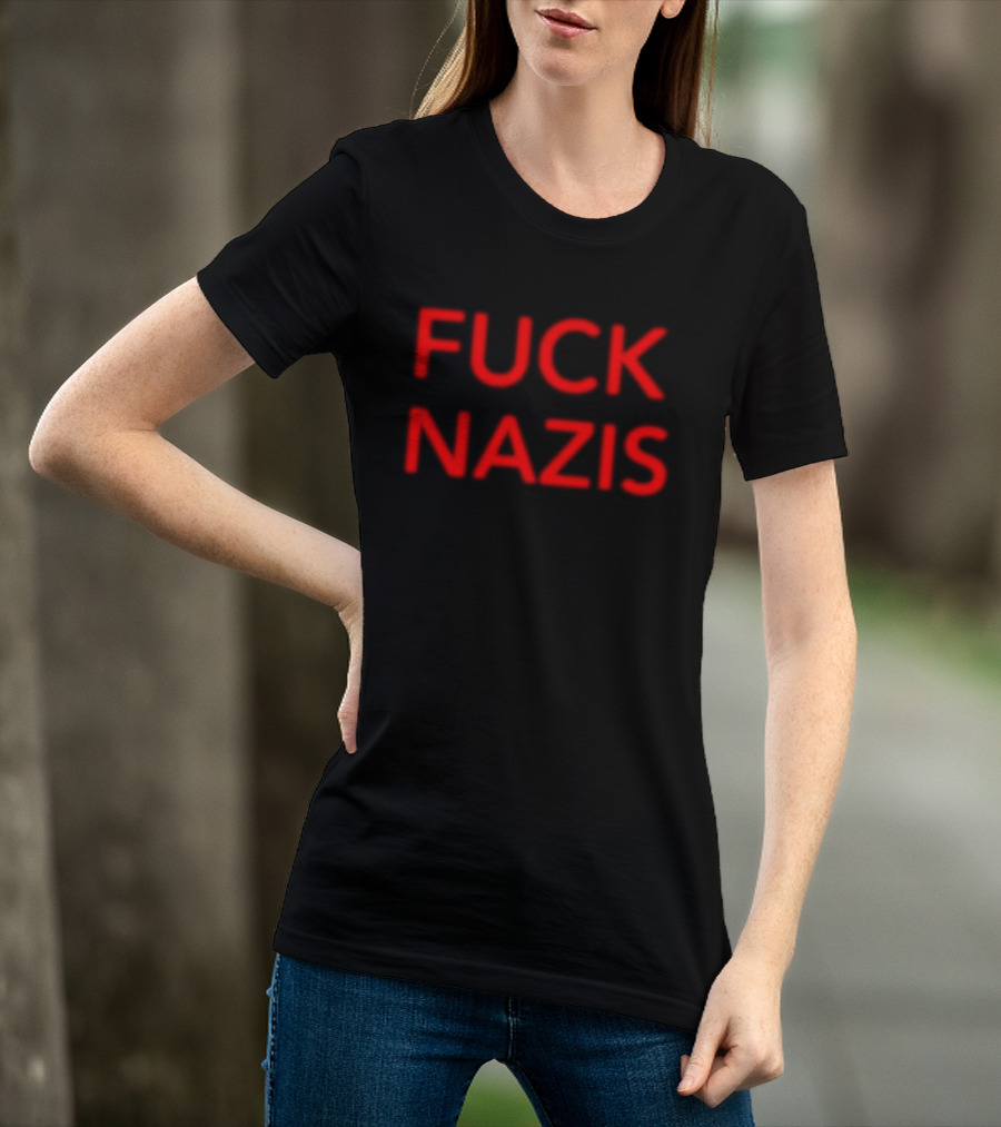 Merchnow Store I Declare War Fuck Nazis Black T-Shirt