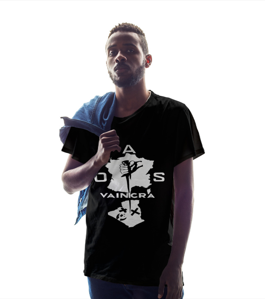 OAS Vaincra France Algeria Map Hand Dagger T-Shirt