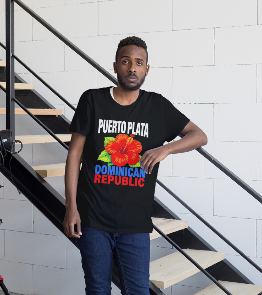 Puerto Plata Dominican Republic Hibiscus Flower Vibrant Island Souvenir T-Shirt
