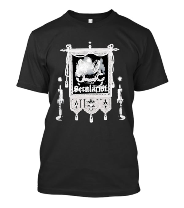 Secularist Symbolism With Chains And Wings On Tapestry T-Shirt