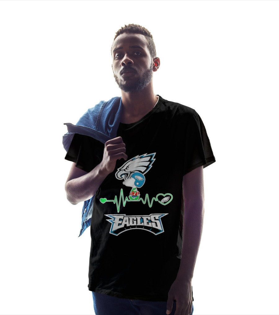 Snoopy Philadelphia Eagles Heartbeat Peanuts 2206 T-Shirt