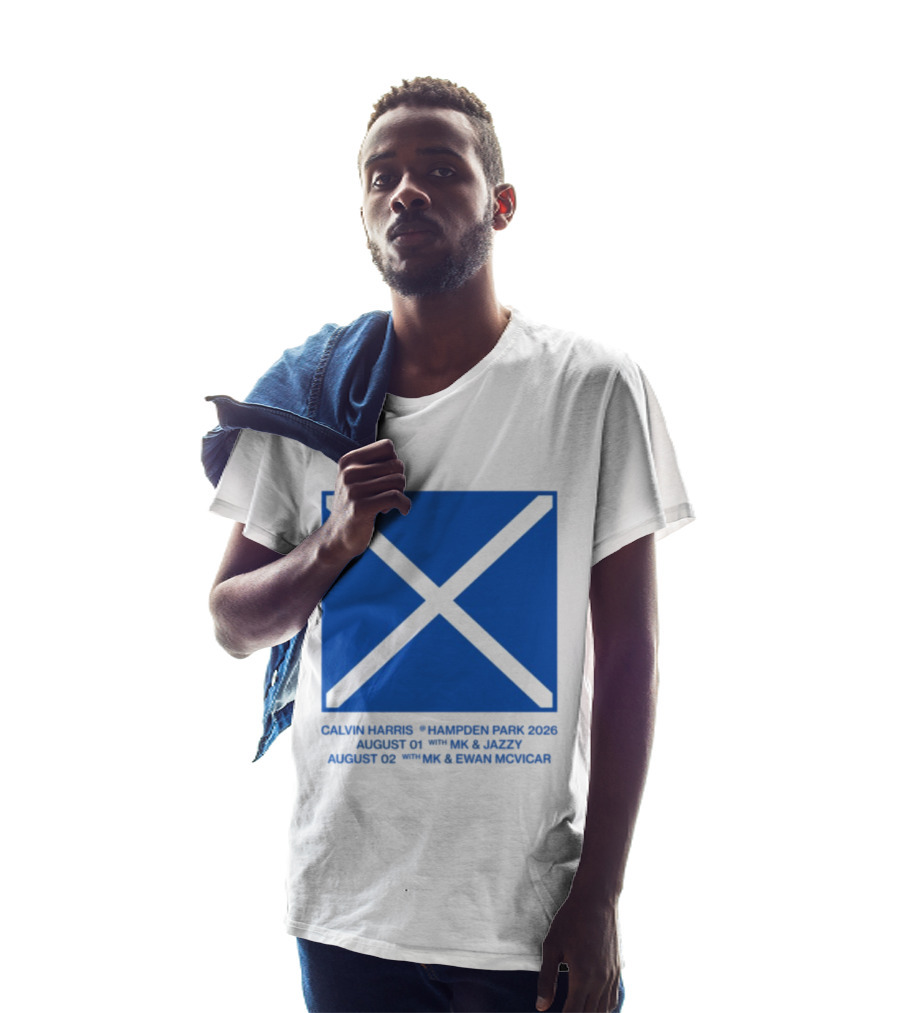 Calvin Harris Hampden Park 2023 Ecru Saltire August MK Jazzy Amber Cox MK Smart Ecuador T-Shirt