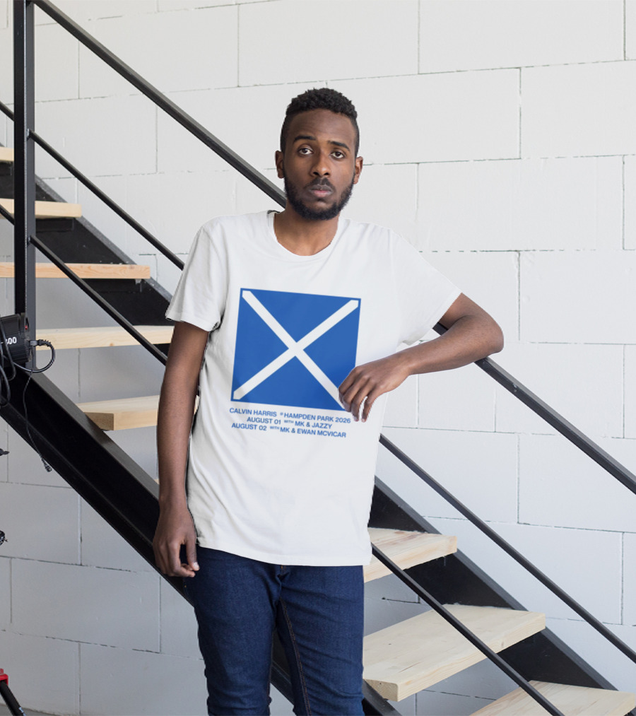 Calvin Harris Hampden Park 2023 Ecru Saltire August MK Jazzy Amber Cox MK Smart Ecuador T-Shirt
